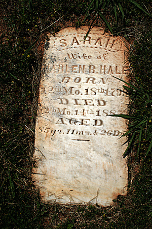 HALE - Sarah wife  of Harlen B HALE d 1885 resized