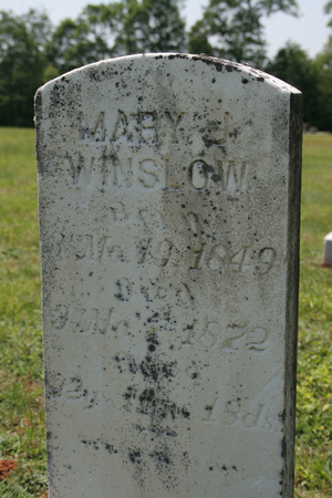 WINSLOW - Mary Winslow b 1849 CU