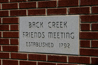 Back Creek Friends Meeting Corner Stone in Church Est 1792