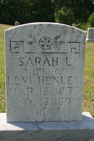 HENLEY - Sarah Henley wife of Levi Henley
