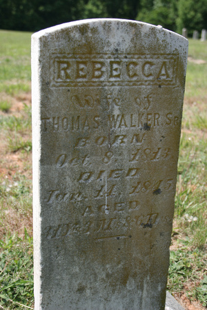 WALKER - Rebecca Walker wife of Thomas Walker Sr